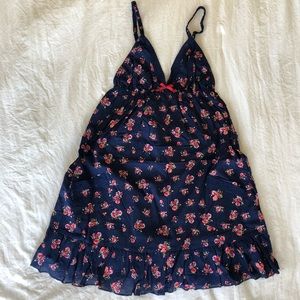 Target Floral nightgown with pockets and lace XS